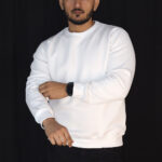 White regular fit hoodie made from 100% cotton by Manas.Fashion, designed for ultimate comfort and style.