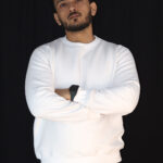 White regular fit hoodie made from 100% cotton by Manas.Fashion, designed for ultimate comfort and style.