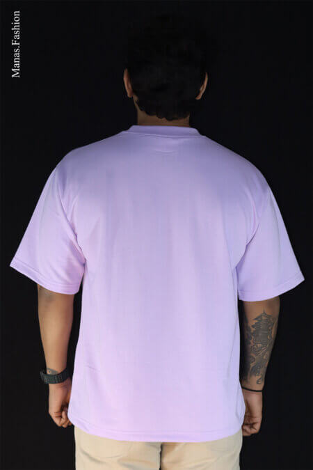 Lavender oversized T-shirt with a relaxed fit, made from premium polycotton fabric for ultimate comfort and breathability.
